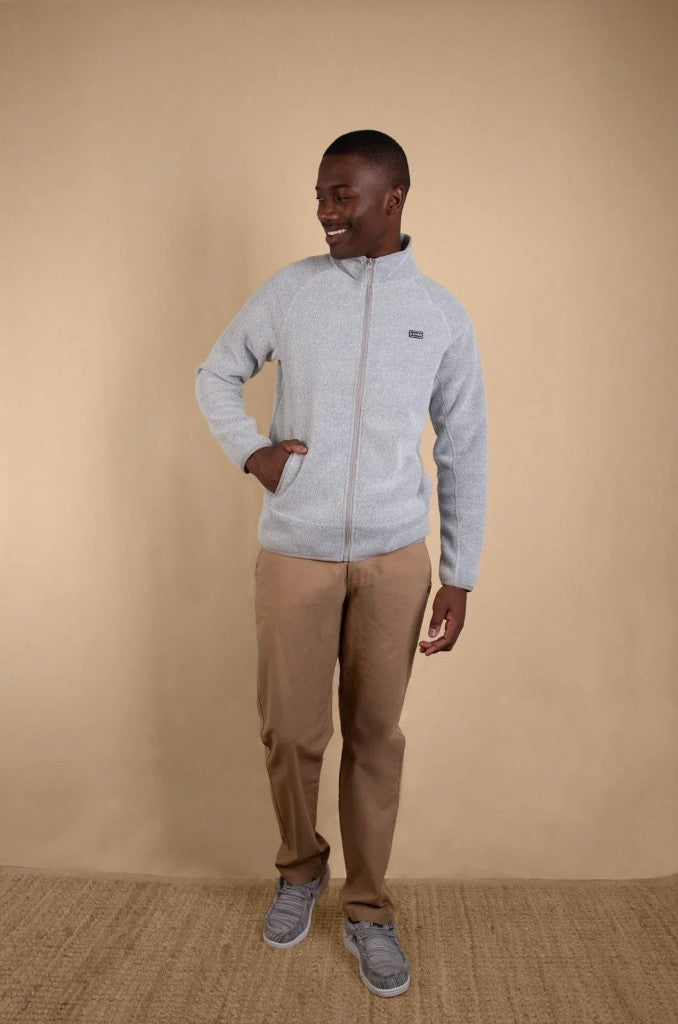 Loro Zip Through in Light Grey