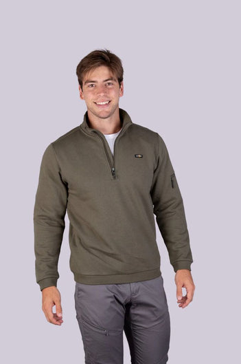 Obliq 1/3 Zip Pullover in Deep Depths