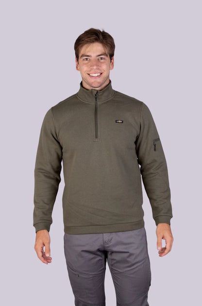 Obliq 1/3 Zip Pullover in Deep Depths