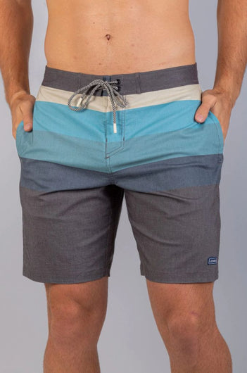 Papoi Boardshort in Ocean Stripe