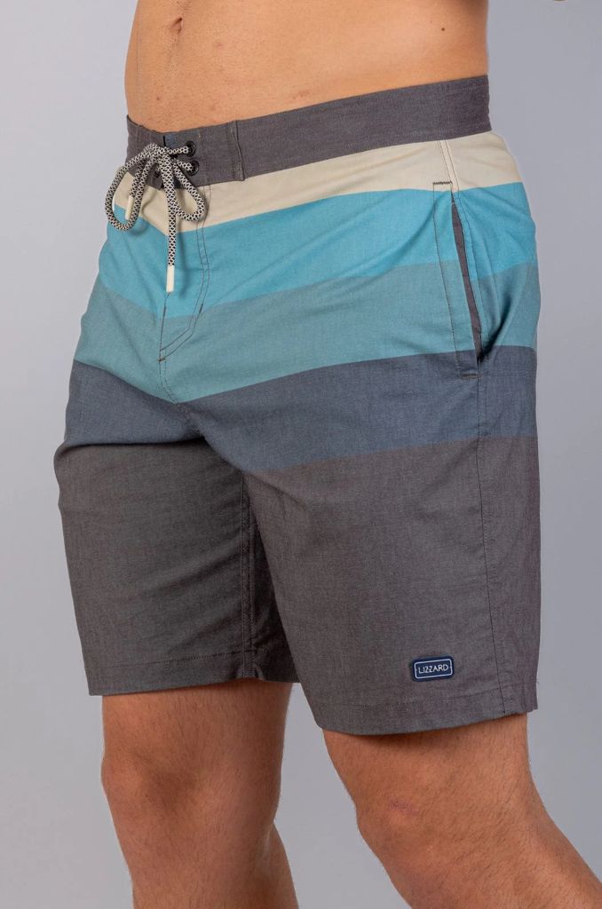 Papoi Boardshort in Ocean Stripe