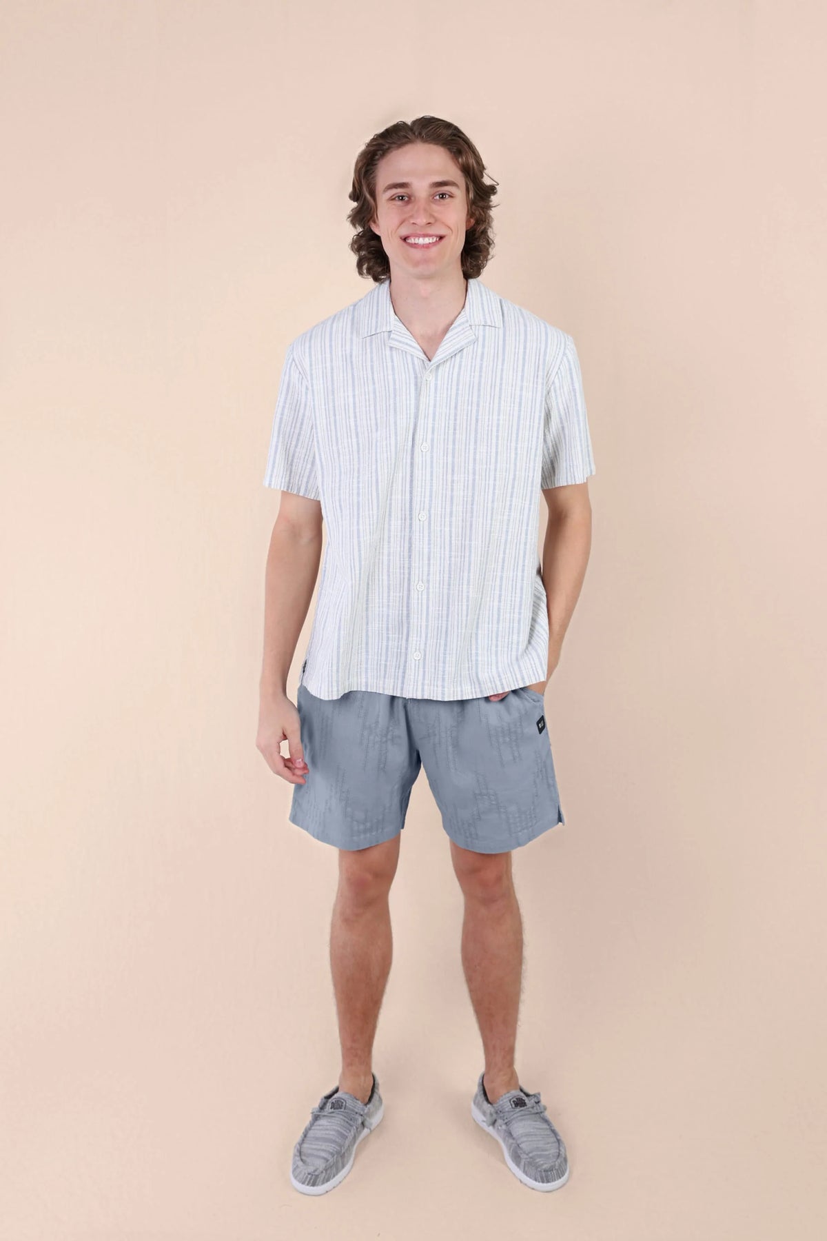 Sallo SS Button Up in Light Blue