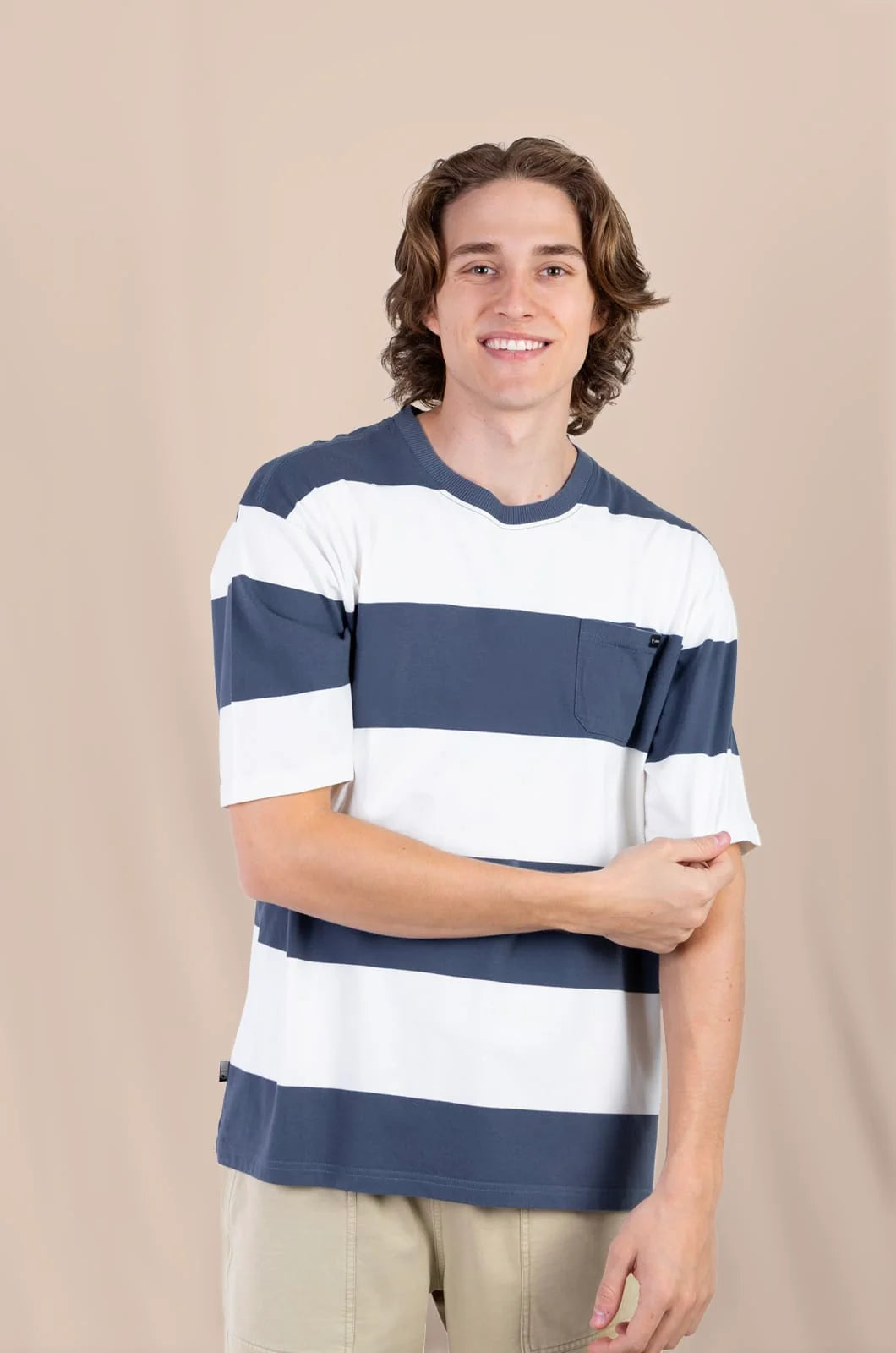 Sami SS Tee in Thick Stripe