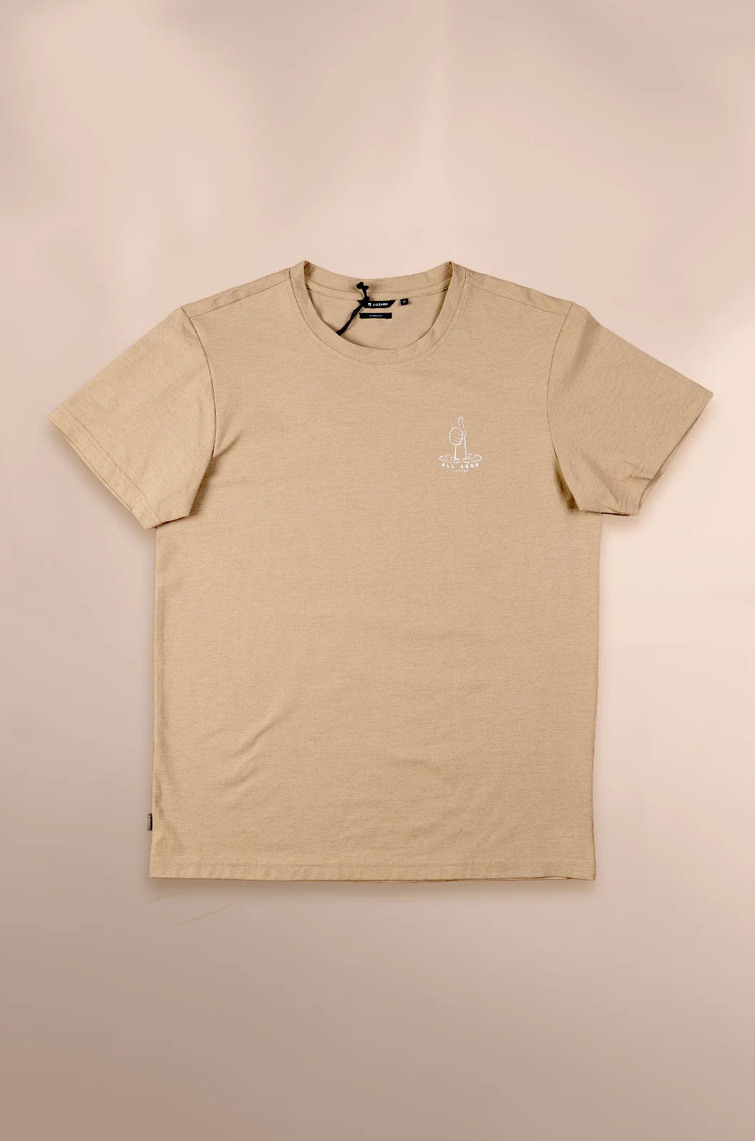 Shank Hybrid Tee in Warm Taupe