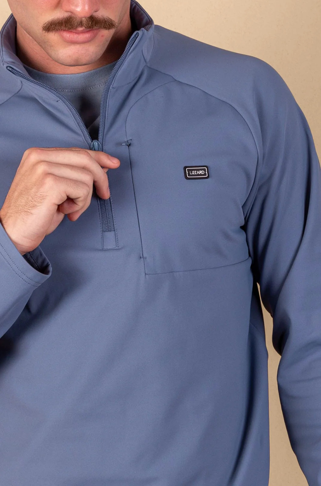 Strand 1/3 Zip Pullover in Blue