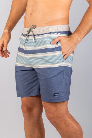 Symli Boardshort in Navy Stripe