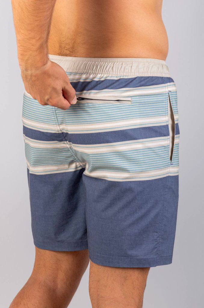 Symli Boardshort in Navy Stripe