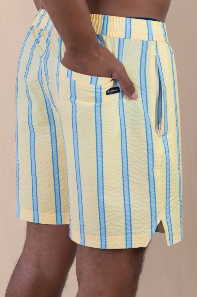 Todd Elasticated Boardie in Yellow Stripe