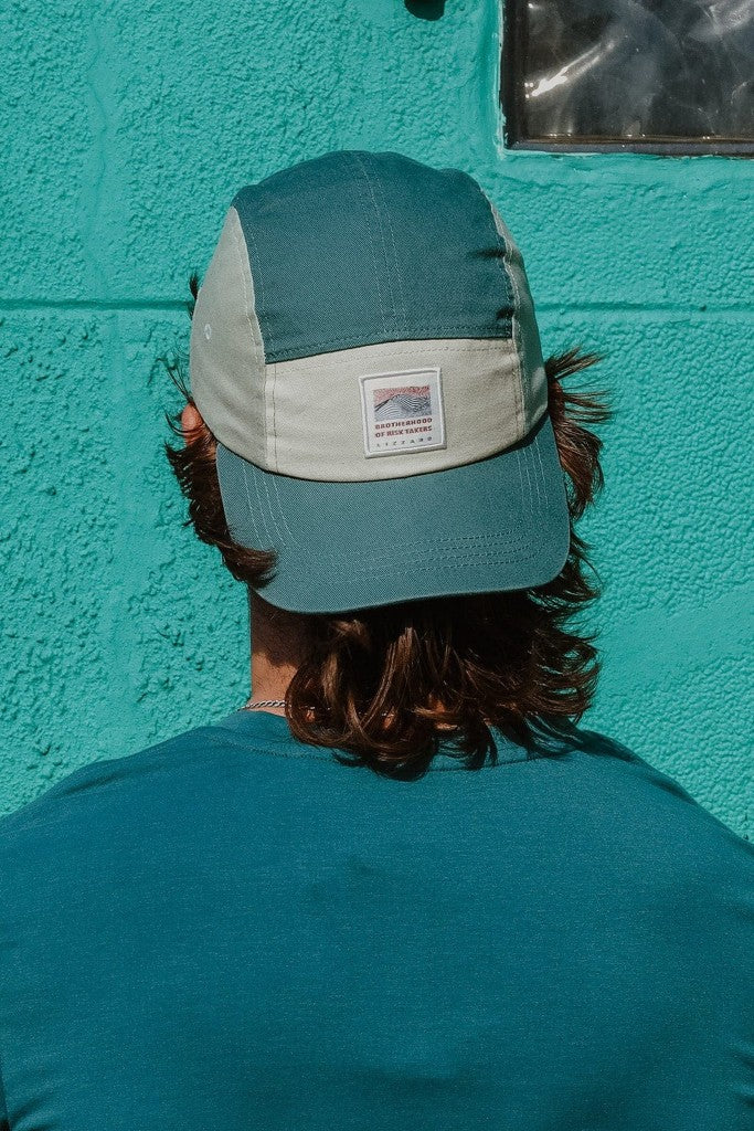 Turin Cap in Green Colour Block