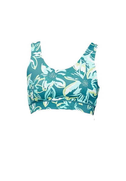 Capella Athletic Sports Bra in Teal Floral