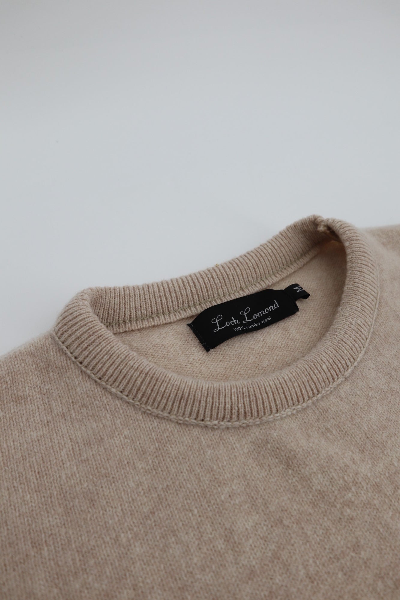 Lambswool Crewneck Sweater in Angora