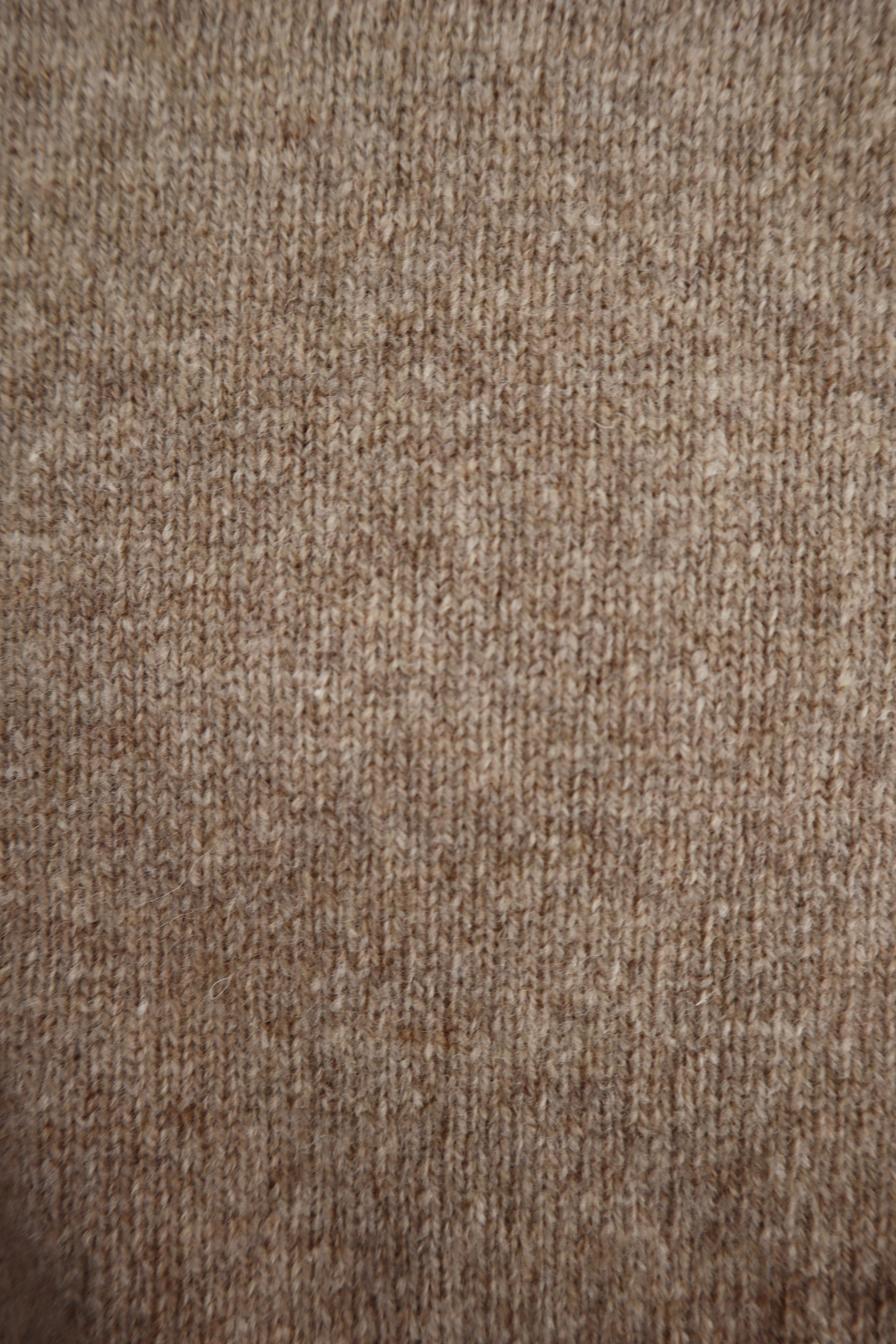 Lambswool V Neck Sweater in Fudge