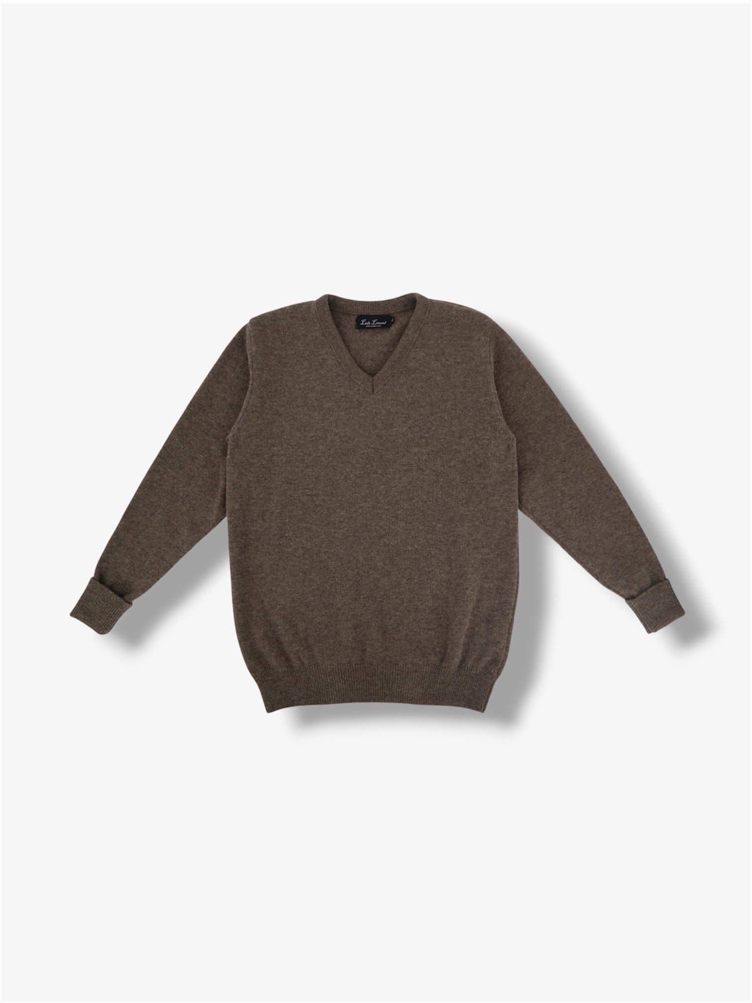 Lambswool V Neck Sweater in Hazel
