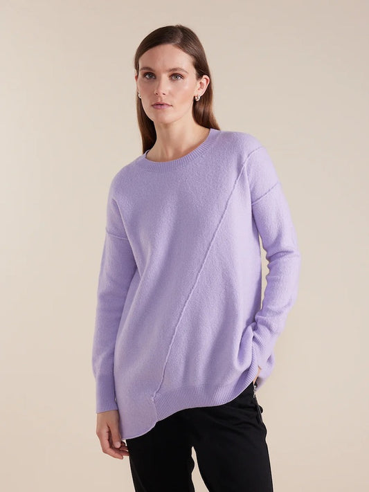 Pure Boiled Wool Sweater in Lilac