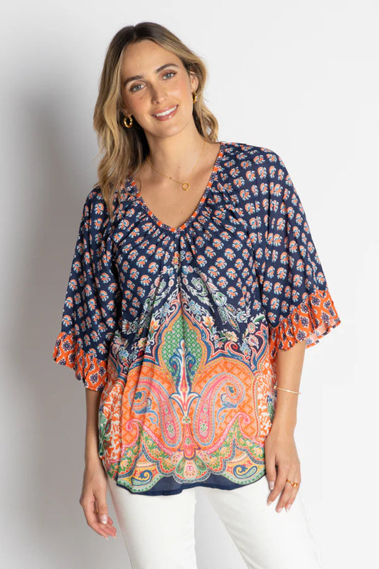 Sarai Top in Navy