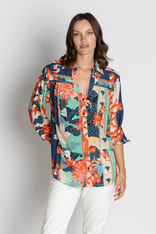 Wazuka Shirt in Navy