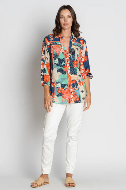 Wazuka Shirt in Navy