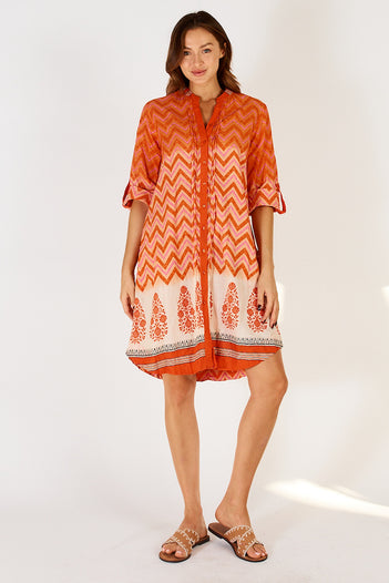 Alex Shirtmaker Dress in Flame