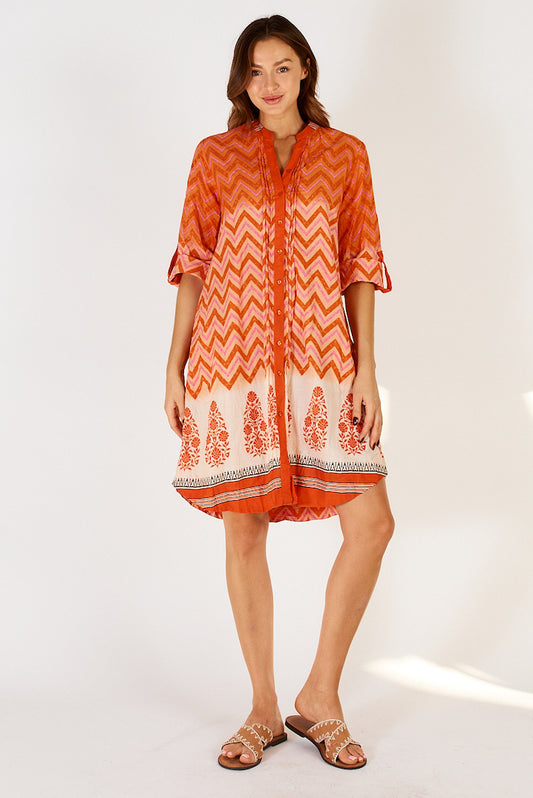 Alex Shirtmaker Dress in Flame