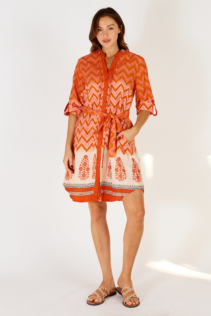 Alex Shirtmaker Dress in Flame