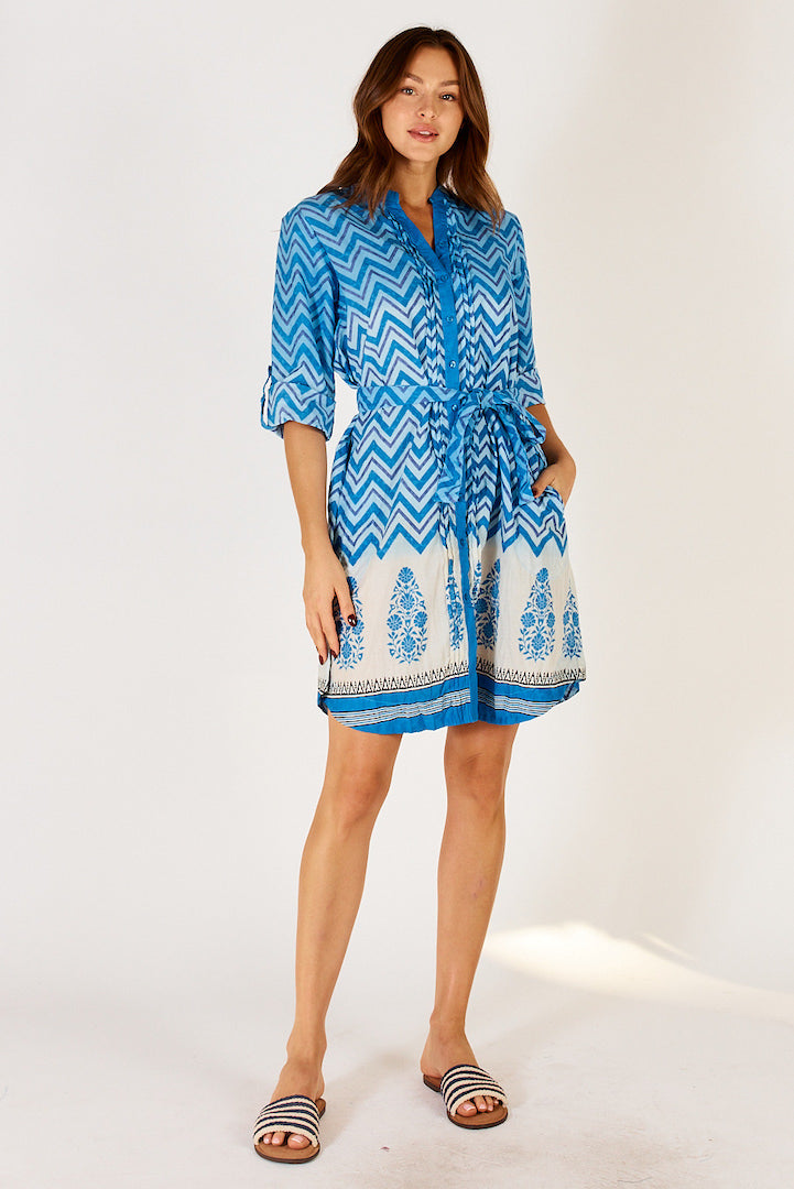 Alex Shirtmaker Dress in Ocean