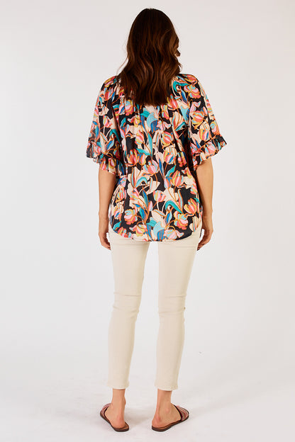 Charlotte Printed Cotton Top