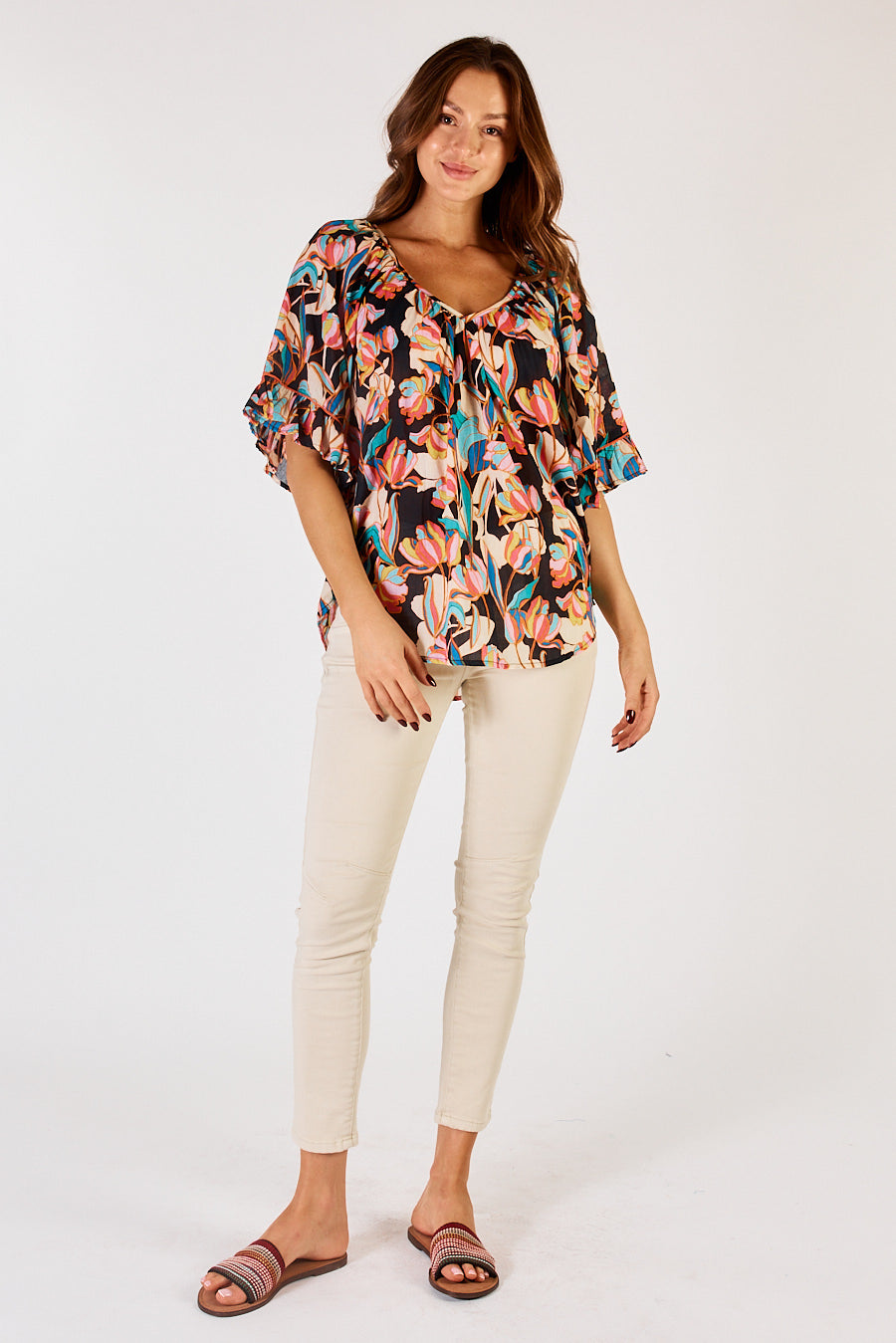 Charlotte Printed Cotton Top