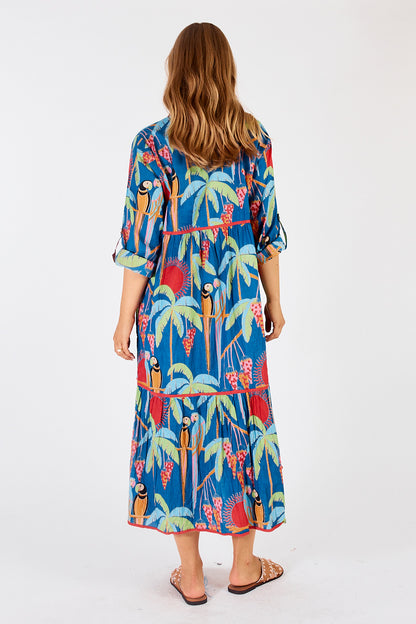 Lainie Midi Dress in Ocean