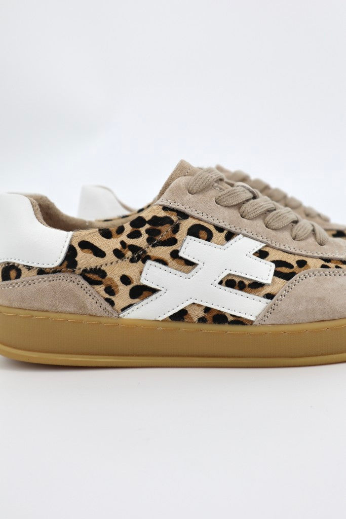Lumi Sneaker in Leopard / Beige / White