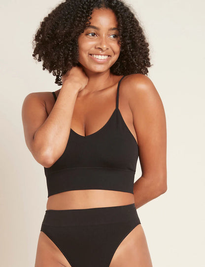 LYOLYTE® Ribbed Low Back Bralette in Black