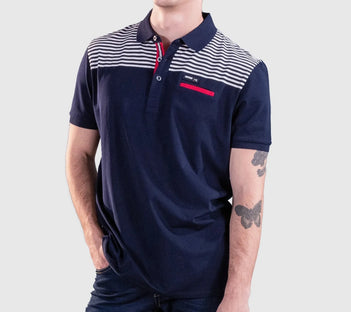 Battle Striped Golfer in Navy