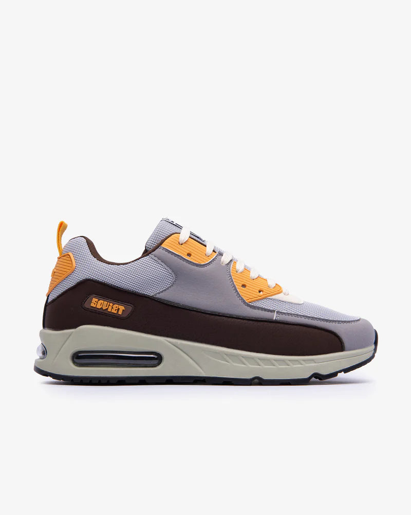 Kirk Sneakers in Grey / Chocolate / Light Orange / Cement