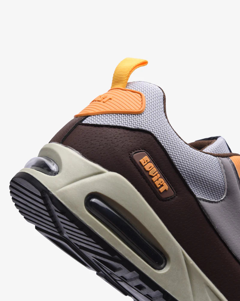 Kirk Sneakers in Grey / Chocolate / Light Orange / Cement