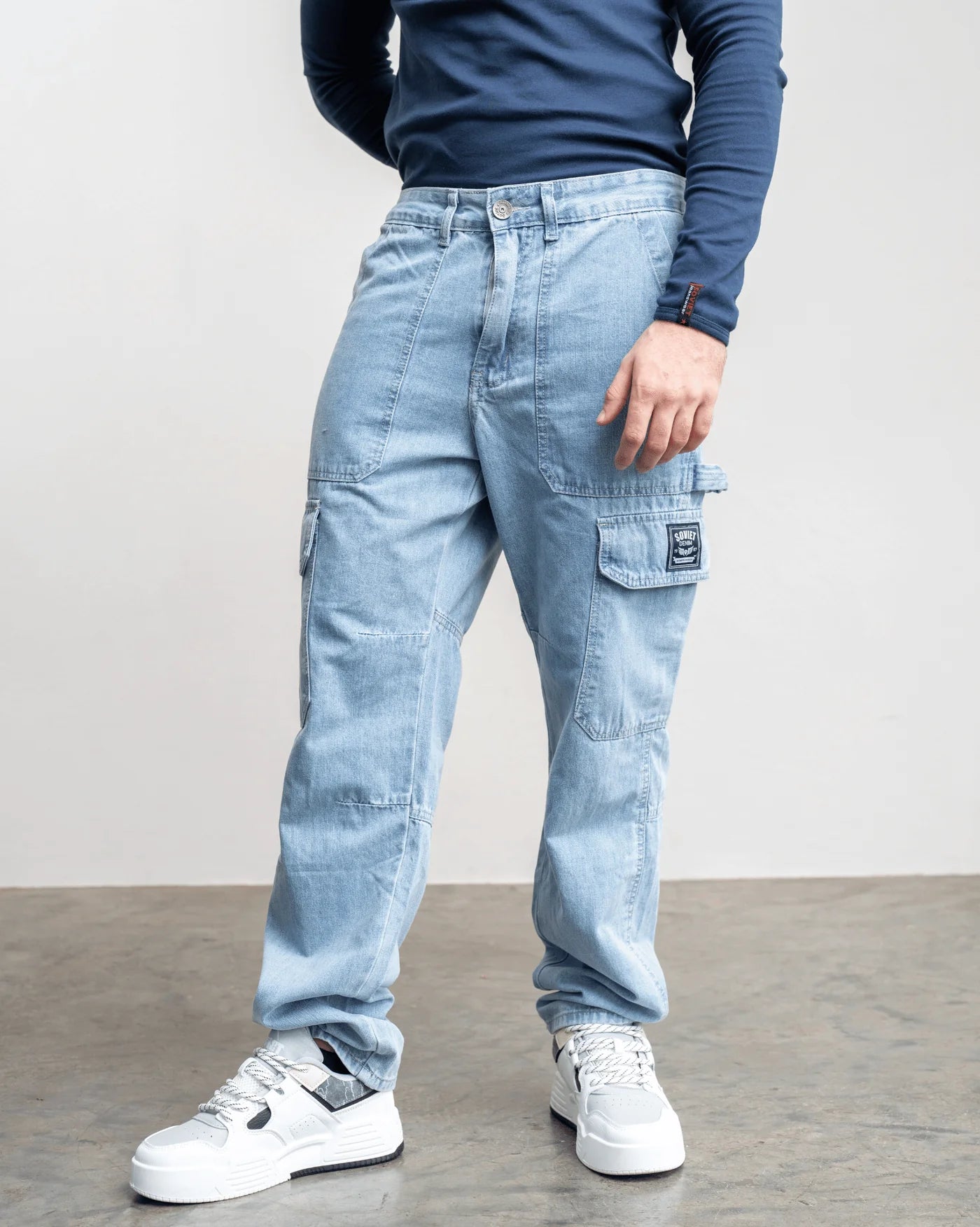 Rhythm Cargo Denim in Light Indigo