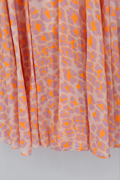Full Circle Cotton Voile Skirt in Yellow Lumo