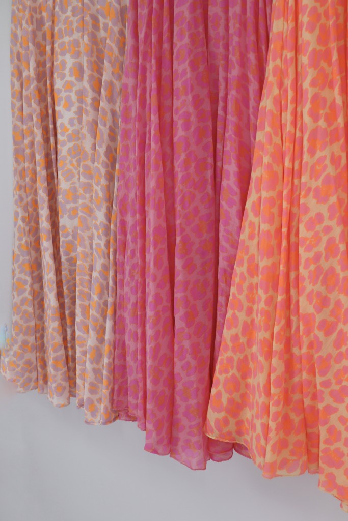 Full Circle Cotton Voile Skirt in Pink Lumo