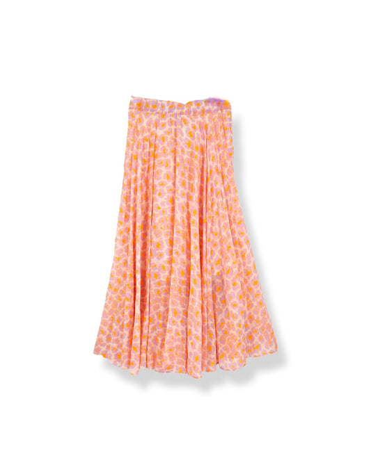 Full Circle Cotton Voile Skirt in Yellow Lumo