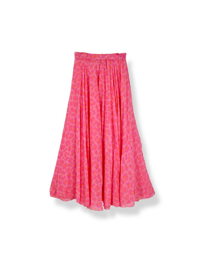 Full Circle Cotton Voile Skirt in Lilac Lumo