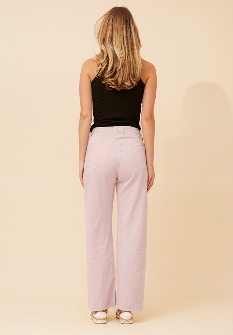 Wide Leg Jeans in Blush