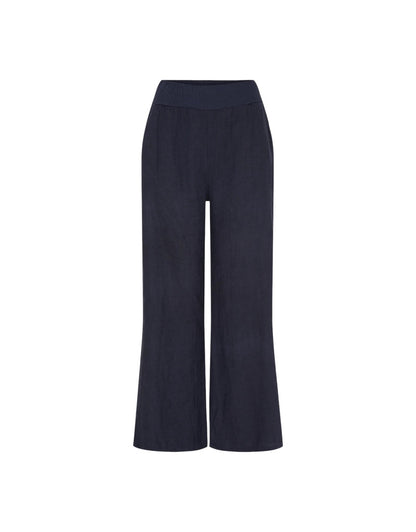 Anette Linen Pants in Navy