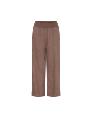 Anette Linen Pants in Cold Brown