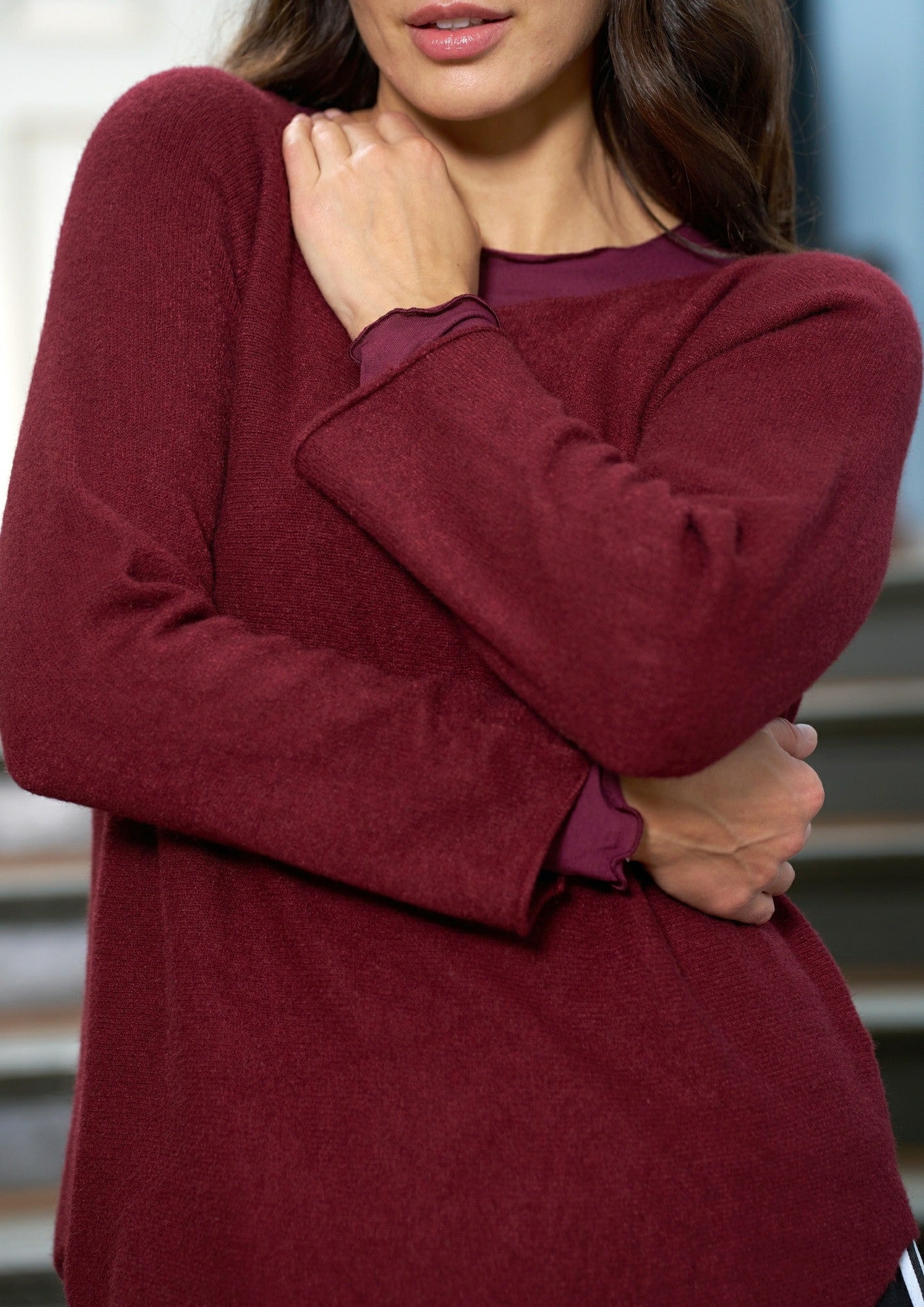 Dagmar Knit Sweater in Wine