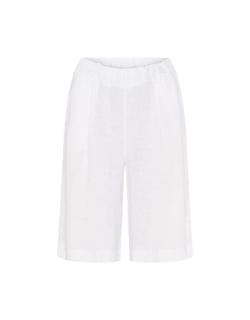 Jessica Linen Shorts in Optical White