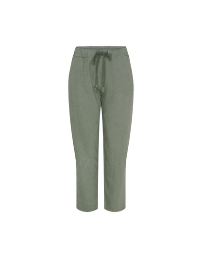 Katinka Linen Pant in Military