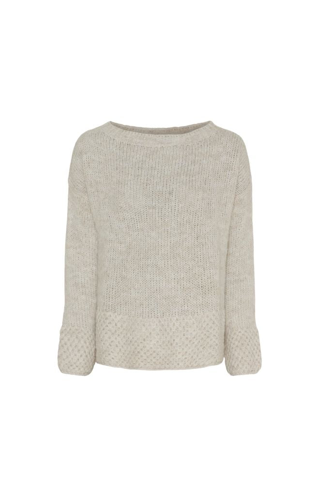 Lenora Knit Sweater in Creme