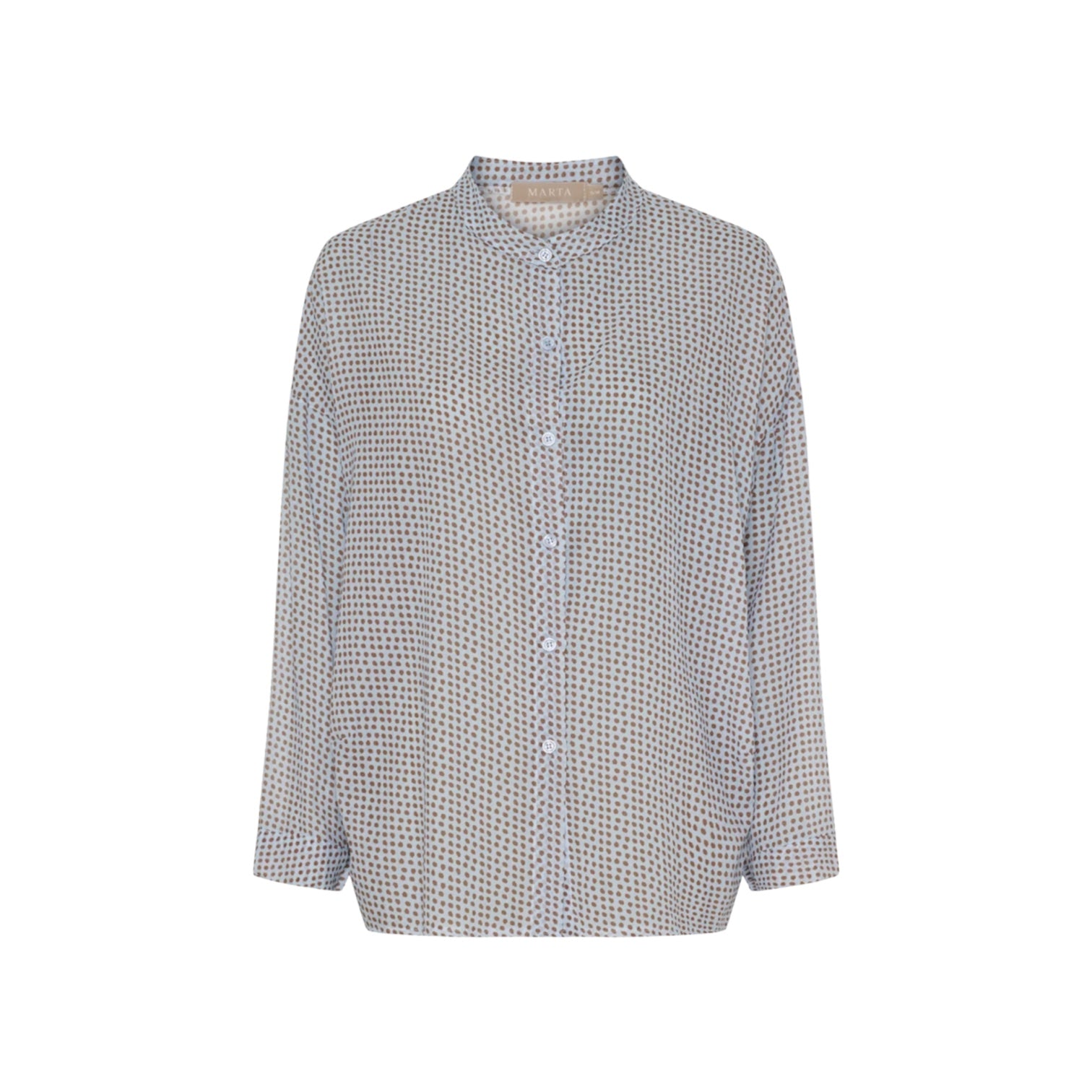 Lotus Shirt in Blue Dots