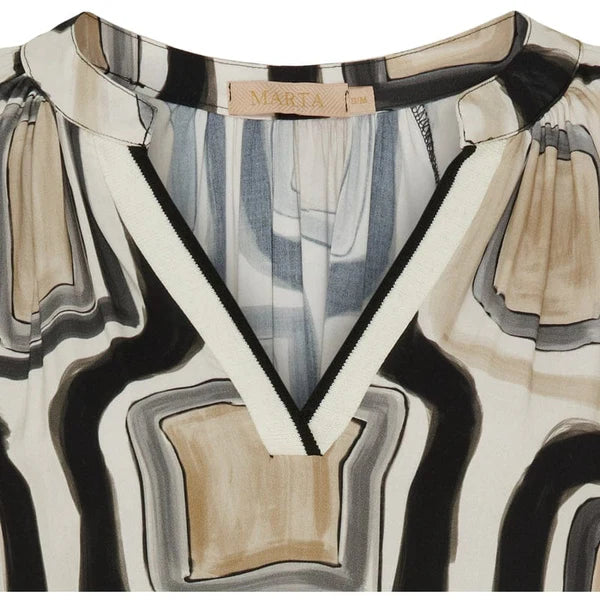 Patterned Dress with a visible brand label on a white background