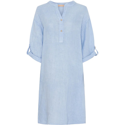 Ness Linen Dress in Celeste