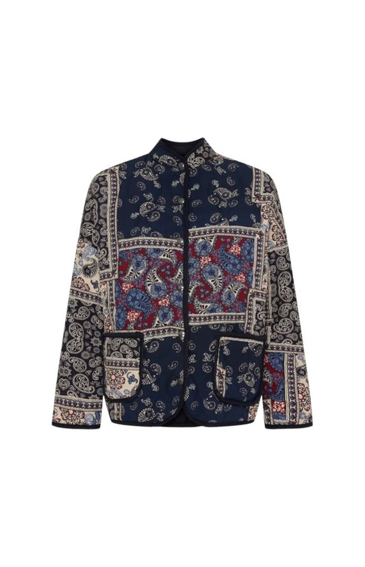 Ariane Jacket in Navy Paisley