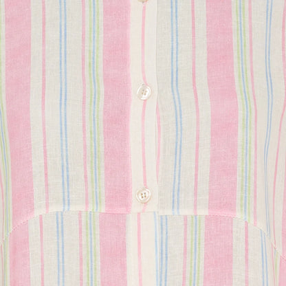 Pamela Linen Shirt Dress in Originale Stripe
